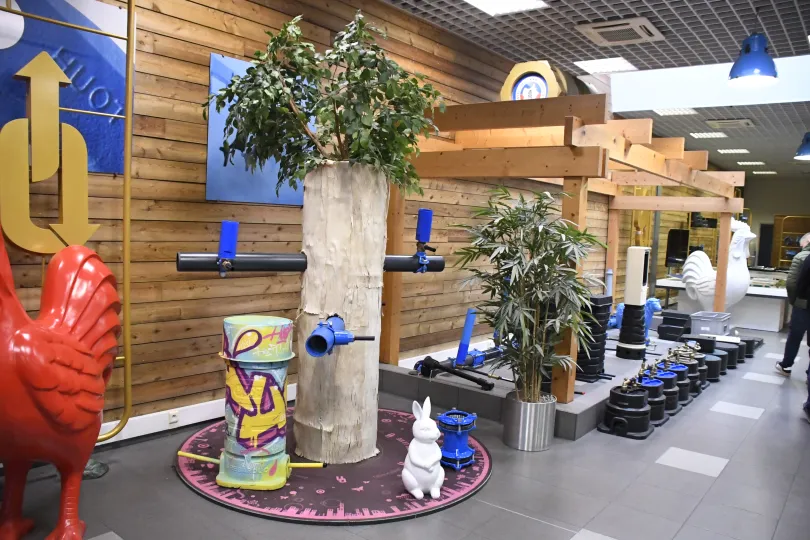 visite de l'usine Huot - matériel exposé